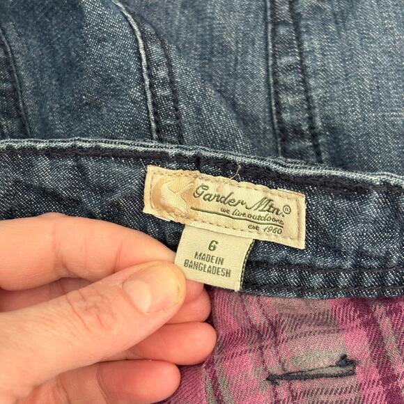 Gander Mountain Jean Women 6 Flannel Lined Insulated Warm Soft Pink Plaid Cotton - Picture 10 of 12